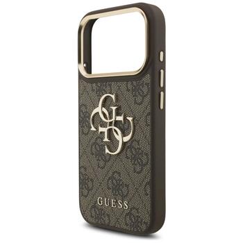 Guess 4G Big 4G Classic Logo Big Strap Metal Buttons Case for iPhone 17 Pro Brūns (GUHCP17LP4G4BCSW)