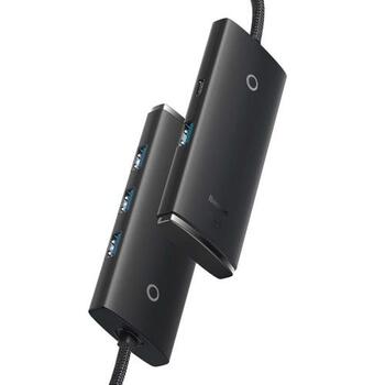 Baseus WKQX030301 Lite Sērijas USB-C Hubs 4x USB 3.0 (WKQX030301)