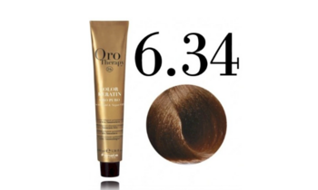 Fanola Oro Therapy Color Keratin Oro Puro Краска для Волос 6.34 100 ml (8032947861736)