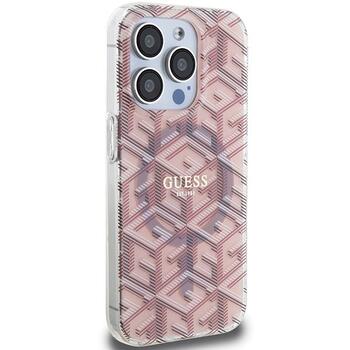 Guess GUHMP15LHGCUSTGP IML GCube MagSafe Aizsargapvalks priekš iPhone 15 Pro 6.1
