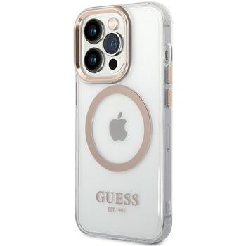 Guess GUHMP15LHTRMD Metal Outline Magsafe Защитный чехол для iPhone 15 Pro 6.1