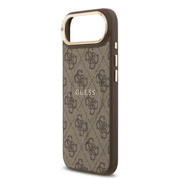 Guess PU Leather 4G Gold Frame MagSafe Case Чехол для Apple iPhone 17 Air (GUHMP17MP4MSEGCW)
