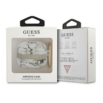 Guess GUA3HCHMAG AirPods 3 cover Marble Strap Collection Защитный чехол для AirPods 3 / серый (GUA3HCHMAG)