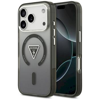 Case Guess IML Gradient Triangle Logo MagSafe Защитный чехол для iPhone 17 Pro / чёрный (GUHMP17LHGTMLCGK)