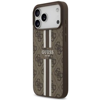 Guess 4G Printed Stripes MagSafe Case Защитный чехол для iPhone 17 Pro Max / коричневый (GUHMP17XP4RPSW)