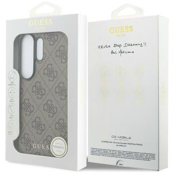 Guess 4G Classic Logo Charm MagSafe Защитный чехол для Samsung Galaxy S26 Ultra / коричневый (GUHMS26LGF4GBR)