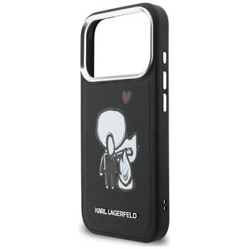 Case Karl Lagerfeld Karl & Choupette Back Logo MagSafe Защитный чехол для iPhone 17 Pro / чёрный (KLHMP17L6PKCBPK)