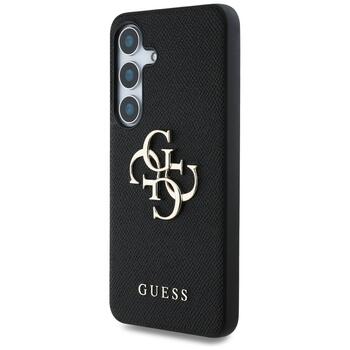Guess Grained Big 4G Logo Small Classic Logo Aizsargapvalks priekš Samsung Galaxy S25 Ultra (GUHCS25SPGT4MBK)