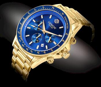 Giewont Chronograph Sapphire Vīriešu rokas pulkstenis GW3520-B5 / zelta/zils (GW3520-B5)