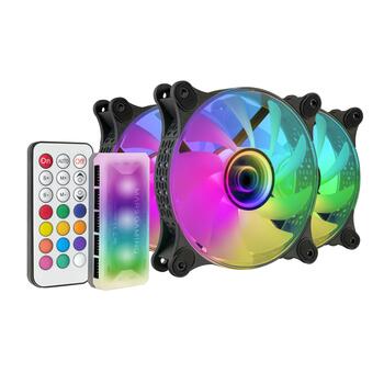 Mars Gaming MF-3DKIT Infinity Mirror ARGB 120mm Комплект кулеров для компьютера с дистанционным управлением (MF3DKIT)