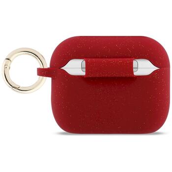 Guess Silicone Glitter Ring Case Aizsargapvalks priekš AirPods Pro 3 / fuksīna (GUAP3SGGEF)