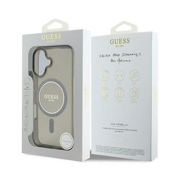 Guess GUHMP16MHFGEREK Hardcase IML Glitter Circle MagSafe Aizsargapvalks priekš iPhone 16 Plus 6.7