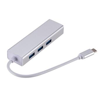 RoGer AD15642 USB-C Hubs - Sadalītājs 3 x USB 3.0 / RJ45 (AD15642)