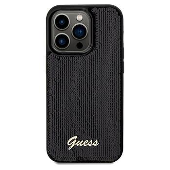 Guess GUHCP14LPSFDGSK Hardcase Sequin Script Metal Защитный чехол для iPhone 14 Pro 6.1