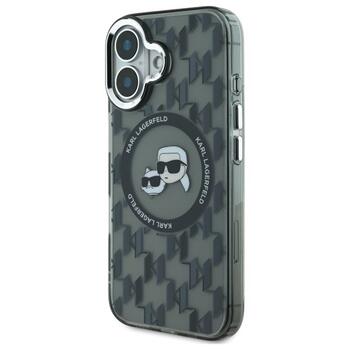 Karl Lagerfeld Hard IML Monogram Karl&Choupette Head MagSafe Case Чехол для Apple iPhone 16 (KLHMP16SHMCKMHK)