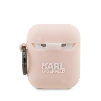 Karl Lagerfeld KLA2RUNCHP Silicone Choupette Head 3D Защитный чехол для AirPods 1/2 / розовый (KLA2RUNCHP)