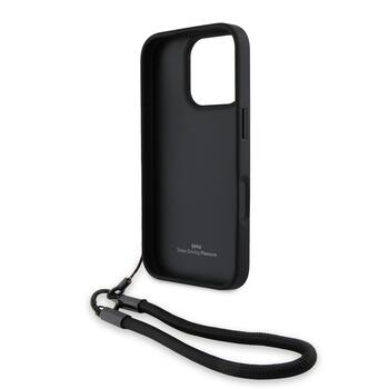 BMW Leather Signature and Strap Case Чехол Для Apple iPhone 16 Pro (BMHCP16L23RMRLK)