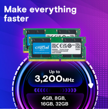 Crucial DDR4 Operatīvā atmiņa 8GB (CT8G4DFRA32A)