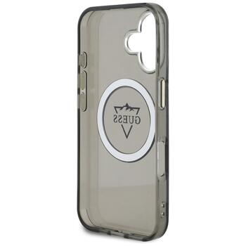 Guess IML Metal Mountain Logo MagSafe Case Защитный чехол для iPhone 16 / чёрный (GUHMP16SHFGTMSLSK)