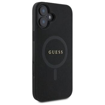 Guess GUHMP16SPSAHMCK Saffiano Classic Logo MagSafe Aizsargapvalks priekš iPhone 16 6.1