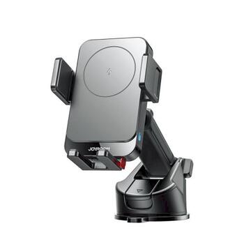 Joyroom JR-ZS241S Car Mount Magnetic Wireless Charger (Dashboard Version) Автомобильный держатель 68–95 mm, 15W Max, with USB to Type-C cable (1m) / чёрный (JR-ZS241S-BLK)