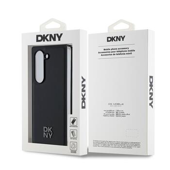 DKNY PU Leather Stack Logo MagSafe Case Защитный чехол для Samsung Galaxy Z Fold 6 / чёрный (DKHMZFD6PSMCSLK)