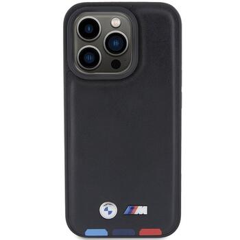 BMW Leather Stamp Tricolor Back Case Защитный Чехол для Apple iPhone 15 Pro (BMHCP15L22PTDK)