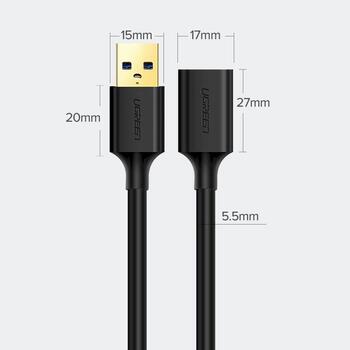 UGREEN US129 Cable extension USB 3.0 Кабель-удлинитель 3m / чёрный (UG-30127)