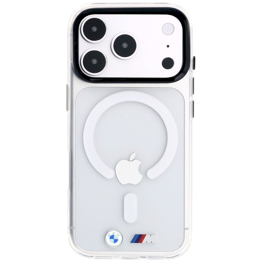 BMW M Case IML Glossy Metal Logo & Trims MagSafe Aizsargapvalks priekš iPhone 18 Pro Max / caurspīdīgs (BMHMP18X26HTGMILH)