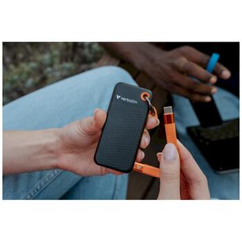 Verbatim 32418 Pocket SSD Внешний накопитель 256GB USB-C 3.2 gen.2 / чёрный-оранжевый (32418)