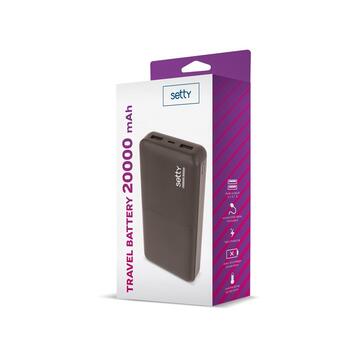 Setty  Power Bank 20000mAh Портативный аккумулятор (GSM043161)