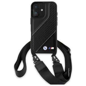 BMW M Edition Carbon Stripe & Strap Aizsargapvalks priekš Apple iPhone 16 Plus (BMHCP16M23PSCCK)
