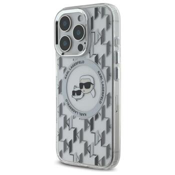 Karl Lagerfeld Hard IML Monogram Karl&Choupette Head MagSafe Case Чехол для Apple iPhone 16 Pro (KLHMP16LHMCKMHT)