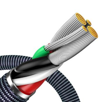 Baseus CAJY000001 Crystal Shine Series Data Cable Кабель для передачи данных USB to Lightning 20W 1,2m / чёрный (CAJY000001)