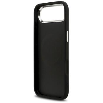 Case Guess Glitter Triangle Logo MagSafe Защитный чехол для iPhone Air / чёрный (GUHMP17MPFGTSCMK)