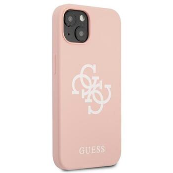 Guess GUHCP13SLS4GWPI Silicone 4G Logo Защитный чехол для iPhone 13 mini 5,4