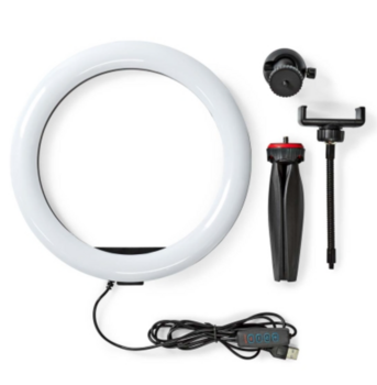 Nedis RLSTND100BK Selfie Кольцевая лампа 10 дюймов 2700 - 6700K (RLSTND100BK)