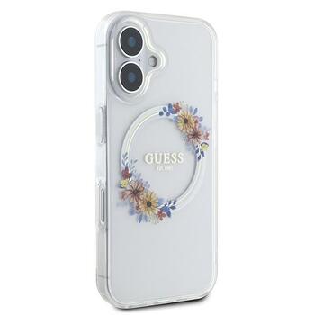 Guess IML Flowers Wreath MagSafe Case Защитный Чехол для Apple iPhone 16 Plus (GUHMP16MHFWFCT)