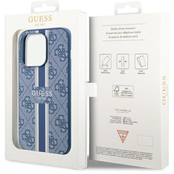 Guess GUHMP14LP4RPSB Hardcase 4G Printed Stripes MagSafe Aizsargapvalks priekš iPhone 14 Pro 6.1