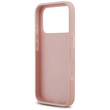 Case Guess Rhinestone Triangle Logo Aizsargapvalks priekš iPhone 17 Pro / rozā (GUHCP17LHDGTPP)