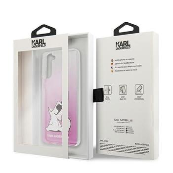 Karl Lagerfeld KLHCS21MCFNRCPI S21+ G996 Hardcase Choupette Fun Aizsargapvalks priekš Samsung Galaxy S21+ G996 / rozā (KLHCS21MCFNRCPI)