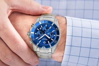 Giewont Chronograph Sapphire Vīriešu rokas pulkstenis GW3970-B3 / sudrabzils (GW3970-B3)