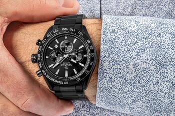 Giewont Vīriešu pulkstenis Chronograph Sapphire / melns (GW9580-B2)