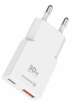 Swissten Slim Travel GaN USB-C / USB Tīkla Lādētājs 30W (22070201)