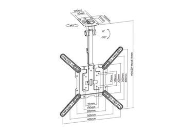 Multibrackets MB-3090 потолочный кронштейн для телевизора 23