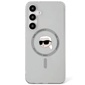 Karl Lagerfeld Button Karl Head Printed Logo MagSafe Чехол для Samsung Galaxy S25 (KLHMS25SHLSKIK)