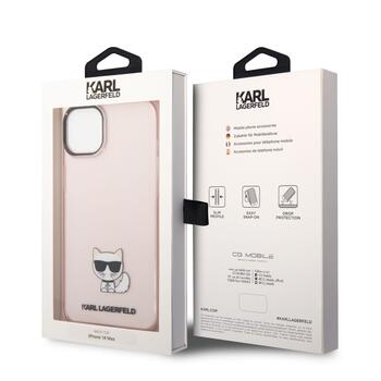 Karl Lagerfeld Choupette Logo Case Aizsargapvalks priekš iPhone 14 Plus / rozā (KLHCP14MCTTRI)