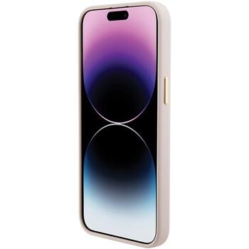 Guess Silicone Logo Strass 4G Back Case Защитный Чехол для Apple iPhone 15 Pro Max (GUHCP15XM4DGPP)