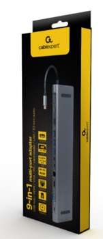 Gembird USB Type-C Multi-Port Докстанция + картридер (A-CM-COMBO9-01)