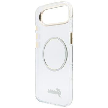 Case Guess IML Script Metal MagSafe Защитный чехол для iPhone 17 Air / прозрачный (GUHMP17M5HTCSMST)